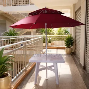 Unique Outdoor Garden Umbrella and Table Combo Set