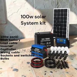 100W Solar Kit with Battery and Inverter