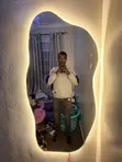 Shapeless Mirror with Warm Background Lights - 2