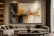 Ethereal Gold Horizon Abstract Canvas Art - 1