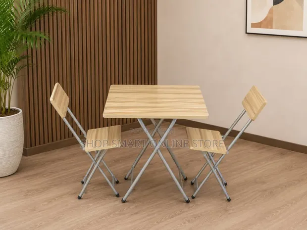 Study Wooden Reading Foldable Table and Chairs - 1