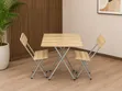 Study Wooden Reading Foldable Table and Chairs - 2