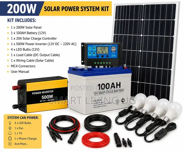 200W Complete Solar System - German Made - 1