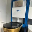 Brand New Black and Gold Concealed Toilet Seat - 2