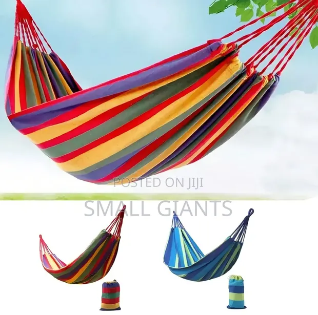 Striped Canvas Hammock - 1 Person - 1