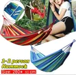Striped Canvas Hammock - 1 Person - 3