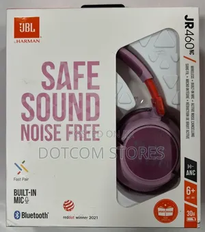 JBL JR460NC Wireless Noise-Canceling Headphones (Pink)