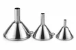 3 Piece Stainless Steel Funnel Set with Cleaning Brush - 3
