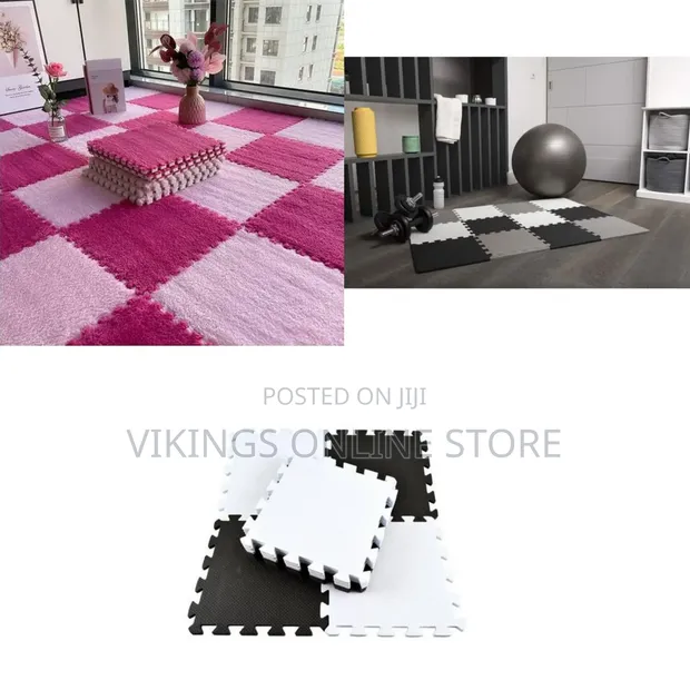 12 Pieces 30.5 x 30.5cm Non-Slip Interlocking Puzzle Foam Tiles - 1
