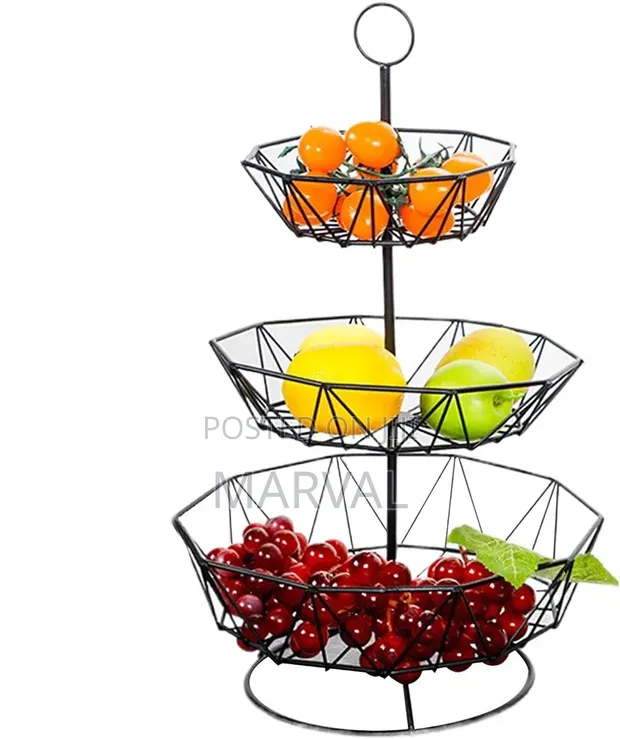 3-Tier Geometric Fruit Organizer - 1