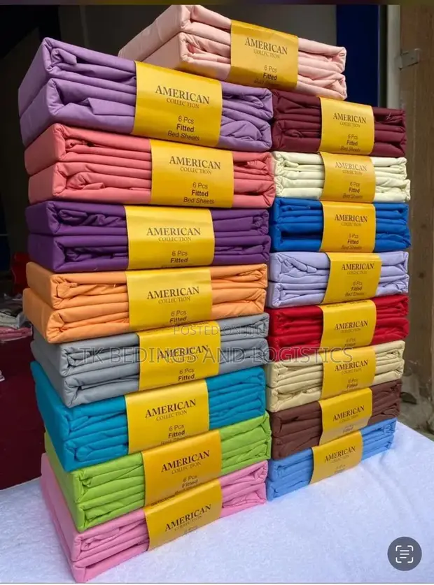 Plain American Bedsheet (Fitted) - Cotton Blend - 1