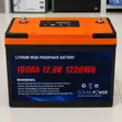 100Ah LiFePO4 Lithium Battery 1.28kWh Solar Backup 12V - 5