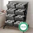 5-Tier Rotating Storage Rack - Black - 2
