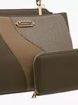 Chrisbella Colourblock Tote Bag with Detachable Strap and Wallet - 1