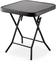 Glass Top Folding Side Table - 2