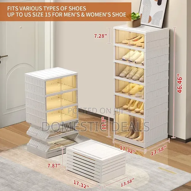 6-Tier Foldable Shoe Rack Organizer - 1
