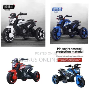 Rechargeable Battery Operated Kids Motor Bike with LED Lights & Music