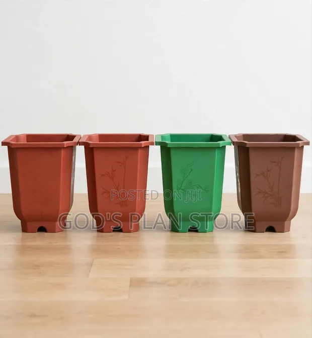 Self-Watering Plastic Flower Pots - 1