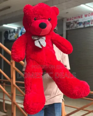 Giant Stuffed Teddy Bear - Red