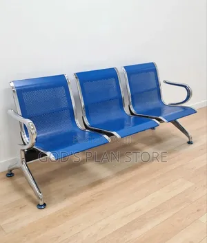 3 Seater Waiting Chairs - Blue Office Chairs