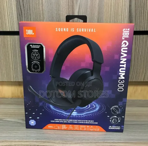 JBL Quantum 300 Wired Over-Ear Gaming Headset - 1