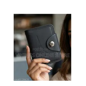 Men's Leather Wallet Card Case with External Zipper, 11 Slots