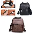 Men's Waterproof PU Leather Crossbody Messenger Bag - 1