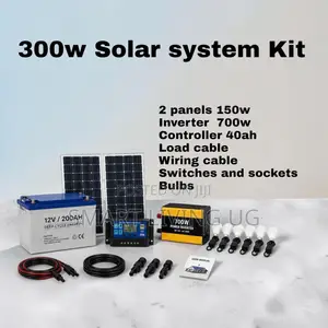 Complete 300W Solar System Kit - Battery, Panel, Inverter