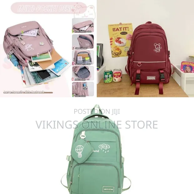 Children's School Backpack - Kawaii Design - 1