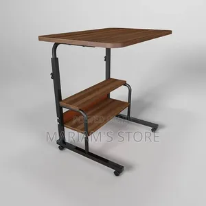 Portable Laptop Table with Height Adjustment & Wheels