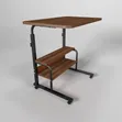 Portable Laptop Table with Height Adjustment & Wheels - 1