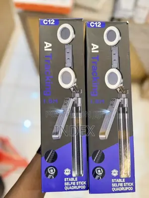 C12 Pro AI Face Tracking Tripod 1.8M with Lights