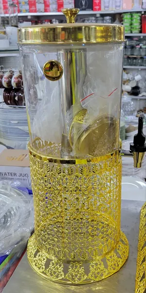 8-Liter Beverage Dispenser with Gold Stand