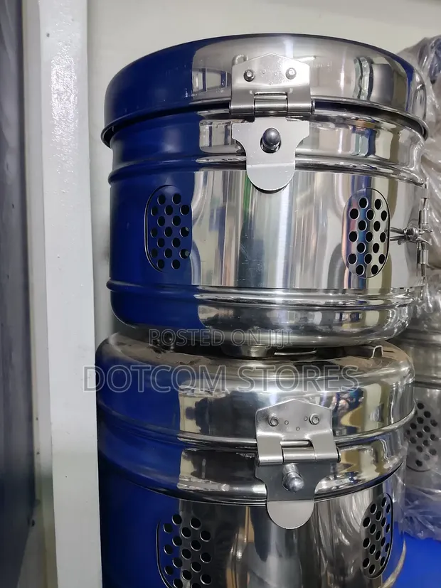 17cm Medical Stainless Steel Sterilizing Drum - 1