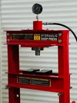 30 Ton H-Frame Hydraulic Shop Press with Pressure Gauge - 1