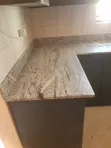 Granite Kitchen Worktop - White with Black Waves - 2