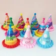 6pcs Birthday Party Cone Hats - 3 Colors - 2