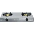 SPJ Double Burner Gas Stove, Stainless Steel, Automatic Ignition - 1