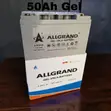Brand New Allgrand 50Ah Pure Gel Battery for Solar/Backup - 1