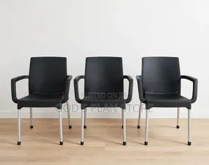 Stackable Plastic Armchairs - Black