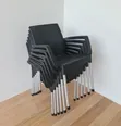 Stackable Plastic Armchairs - Black - 2