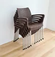 Rattan-Style Plastic Armchairs (Set of 2) - 1