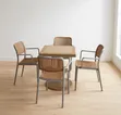 4 Seater Rattan-Style Outdoor Dining Set - 1