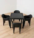 Weather Resistant Plastic Table and Chairs - 1