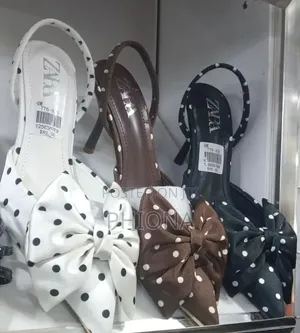 Zara Open and Low Heel Dotted Shoes