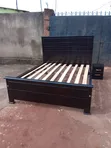 5x6ft Hardwood Bed Frame with Drawer - 2