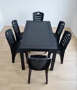 Compact Plastic Dining Set - 6 Seater - 1