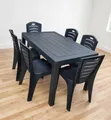 Compact Plastic Dining Set - 6 Seater - 2