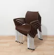 Colorful Rattan-Style Plastic Armchairs - 2