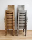 Gold Rattan-Style Plastic Chairs (Set of 4) - 1